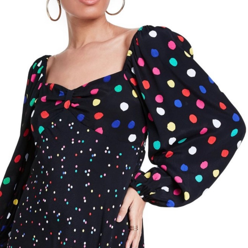 Rixo x Target Polka Dot Long Sleeve Dress